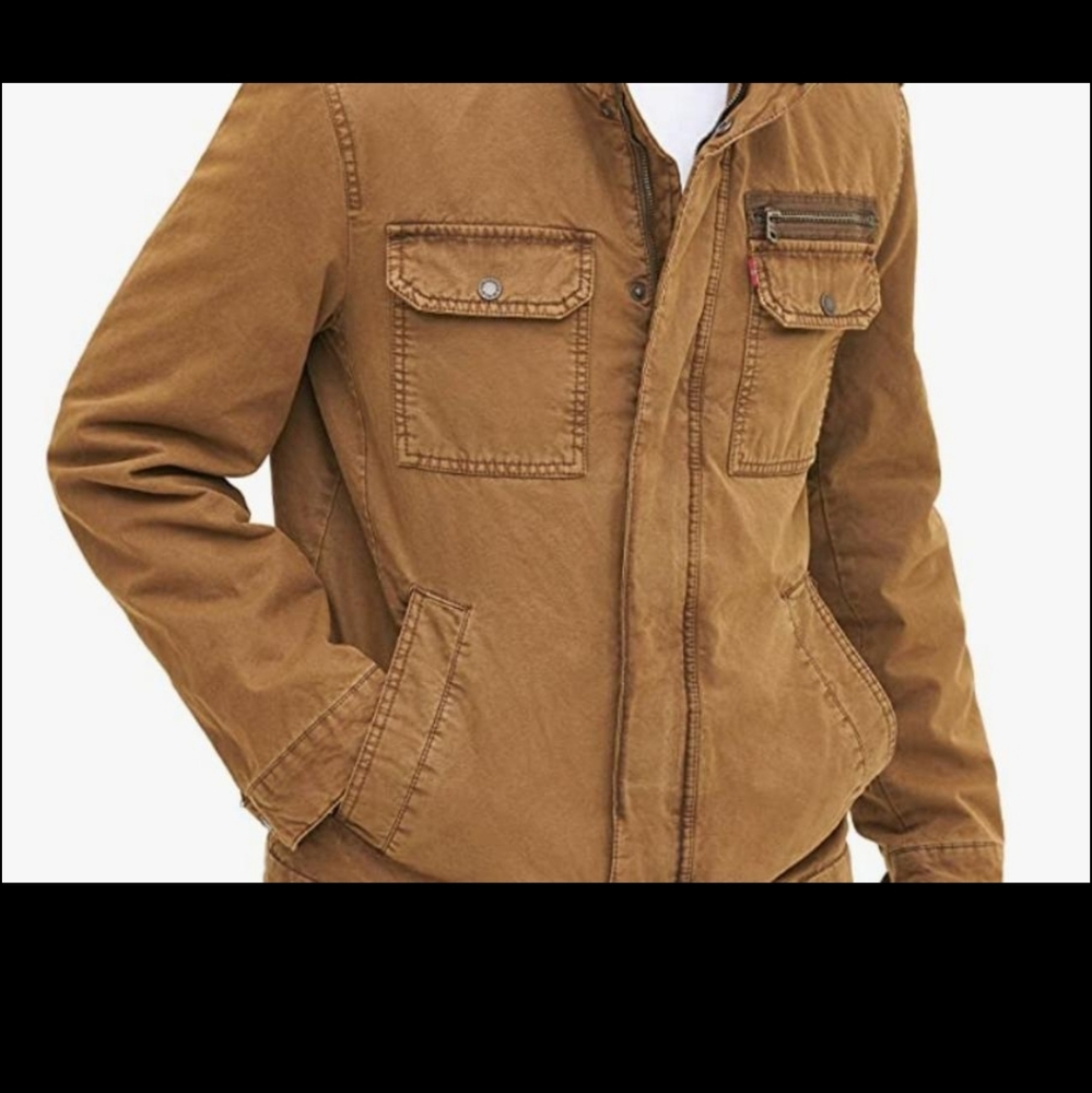 Levi's Men's Washed Cotton Two Pocket Military Jacket (Standard and Big & Tall)